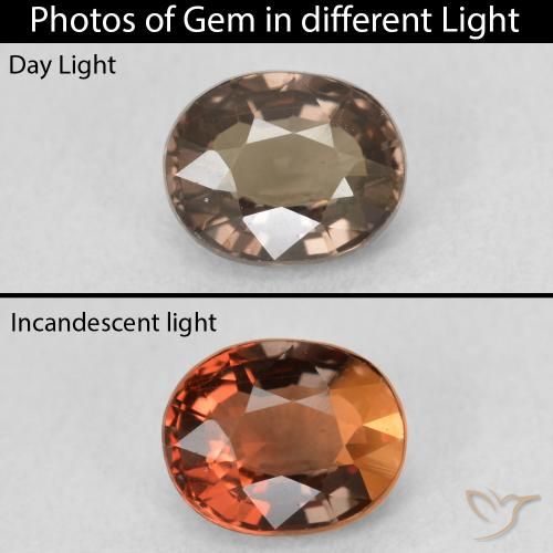 1.15ct Natural Warm Brown Color-Change Garnet, Oval, VVS