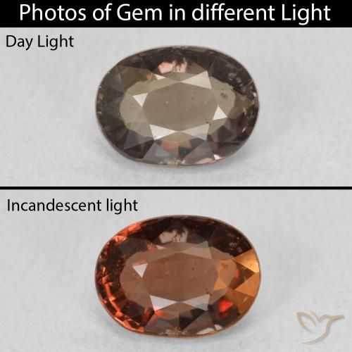 1.17ct Natural Warm Brown Color-Change Garnet, Oval, VS