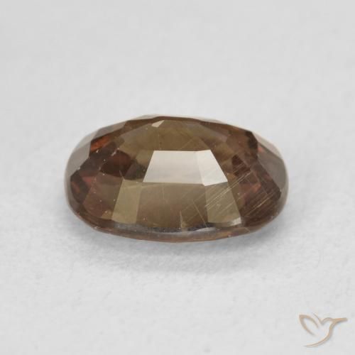 Color-Change Garnet Gemstone in 7.6 x 6.2 mm Size for Sale, Color-Change Garnet Stone in Gingerbread Brown Color