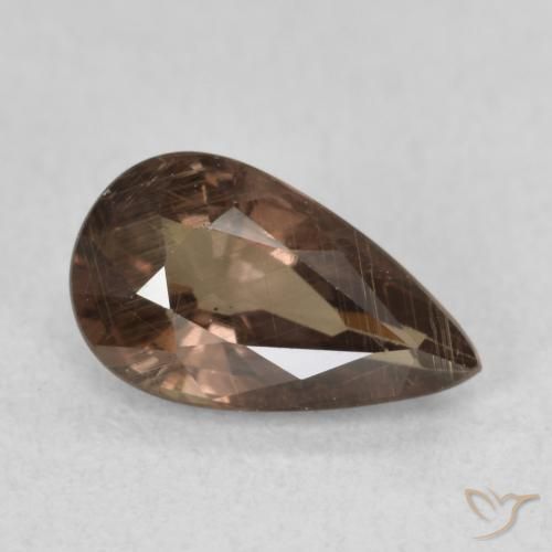 1.41 ct Brown Color-Change Garnet Stone, Natural Color-Change Garnet in Pear Facet Shape for Sale