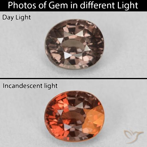 1.20ct Natural Medium Brown Color-Change Garnet, Oval, VVS