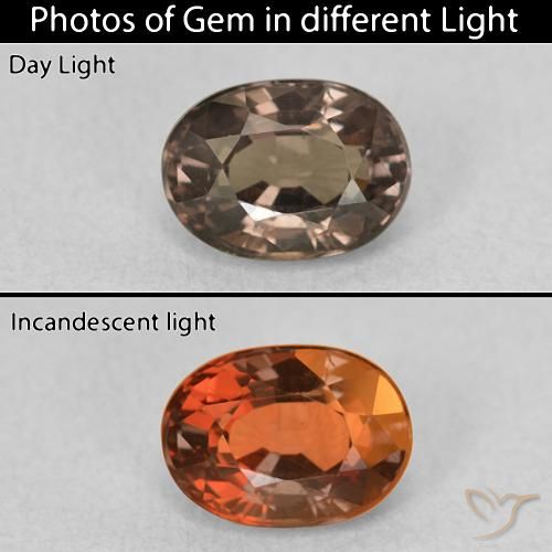 1.04ct Natural Hickory Brown Color-Change Garnet, Oval, VVS