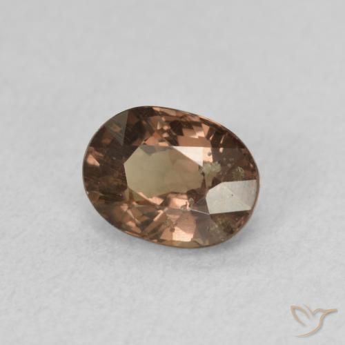 1.00 ct Brown Color-Change Garnet Stone, Natural Color-Change Garnet in Oval Facet Shape for Sale