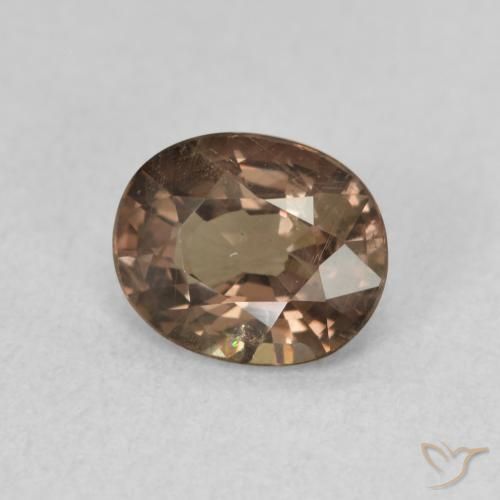 1.16 ct Brown Color-Change Garnet Stone, Natural Color-Change Garnet in Oval Facet Shape for Sale