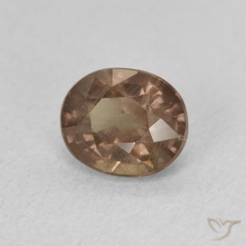 1.21 ct Brown Color-Change Garnet Stone, Natural Color-Change Garnet in Oval Facet Shape for Sale