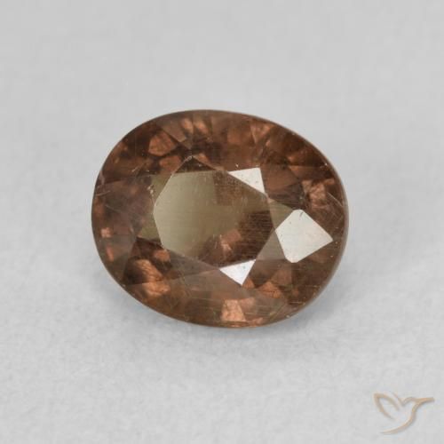 1.53 ct Brown Color-Change Garnet Stone, Natural Color-Change Garnet in Oval Facet Shape for Sale