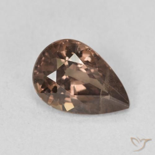 1.27 ct Brown Color-Change Garnet Stone, Natural Color-Change Garnet in Pear Facet Shape for Sale