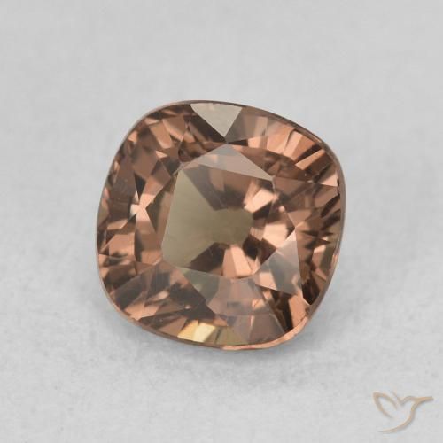 1.28 ct Brown Color-Change Garnet Stone, Natural Color-Change Garnet in Cushion-Cut Shape for Sale