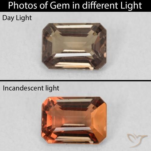 1.08ct Natural Dark Brown Color-Change Garnet, Emerald Cut, VVS-VS
