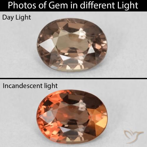 1.13ct Natural Dark Brown Color-Change Garnet, Oval, VVS-VS