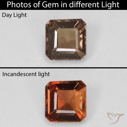 1.32ct Natural Dark Brown Color-Change Garnet, Emerald Cut, VS