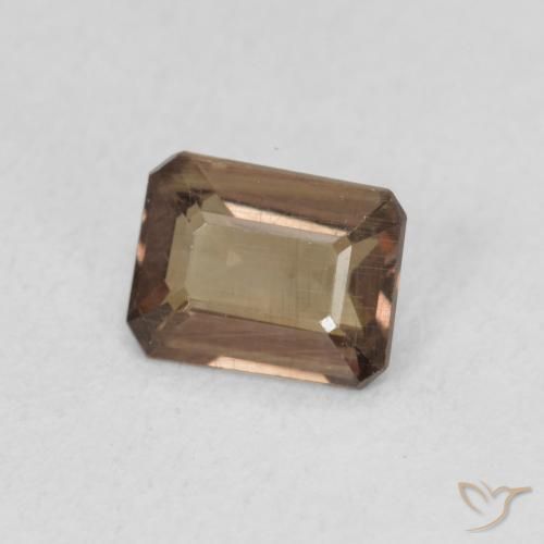 0.91 ct Brown Color-Change Garnet Stone, Natural Color-Change Garnet in Octagon Step Cut Shape for Sale