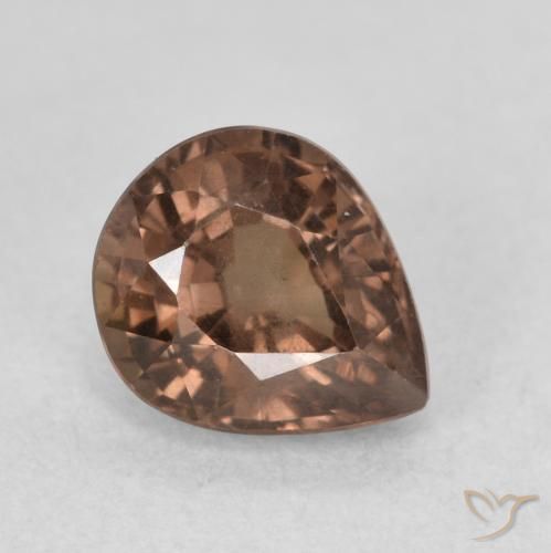 1.37 ct Brown Color-Change Garnet Stone, Natural Color-Change Garnet in Pear Facet Shape for Sale