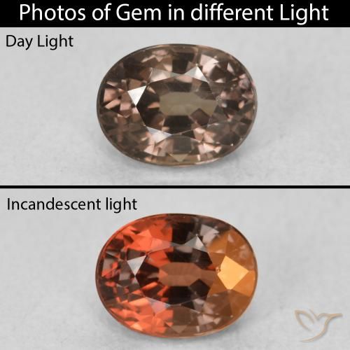 0.98ct Natural Dark Brown Color-Change Garnet, Oval, VVS