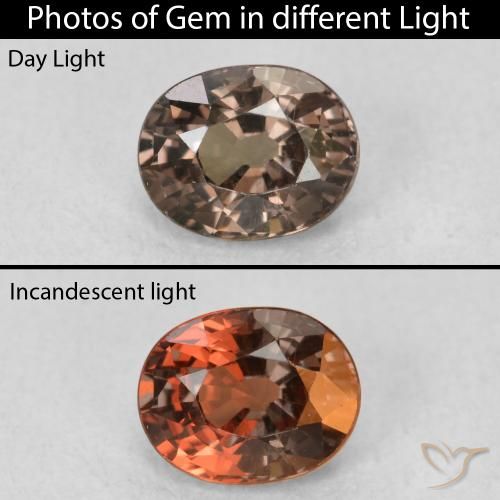 1.05ct Natural Dark Brown Color-Change Garnet, Oval, VVS