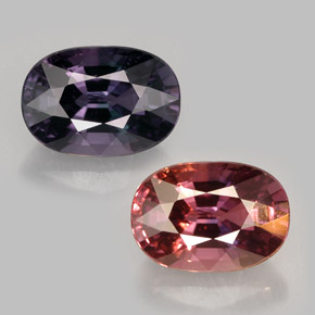 1.42 ct Multicolor Color-Change Sapphire Gemstone, Color-Change Sapphire Gem in Oval Facet Shape for Sale.