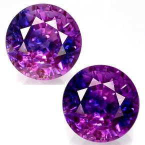 1.22 ct Multicolor Color-Change Sapphire Gemstone, Color-Change Sapphire Gem in Round Facet Shape for Sale.
