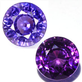 0.58 ct Multicolor Color-Change Sapphire Gemstone, Color-Change Sapphire Gem in Round Facet Shape for Sale.