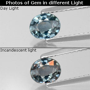0.71 ct Multicolor Color-Change Sapphire Gemstone, Color-Change Sapphire Gem in Oval Facet Shape for Sale.