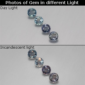 2.27 ct Multicolor Color-Change Sapphire Gemstone, Color-Change Sapphire Gem in Round Facet Shape for Sale.