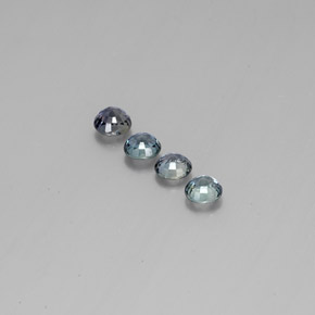 Color-Change Sapphire Gemstone in 5 mm (calibrated) Size for Sale, Color-Change Sapphire Stone in Multicolor Color