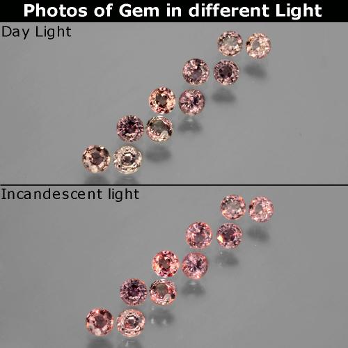 Marrón nuez Zafiro con Cambio de Color Gema - 0.2ct Faceta Redonda (ID: 401562)