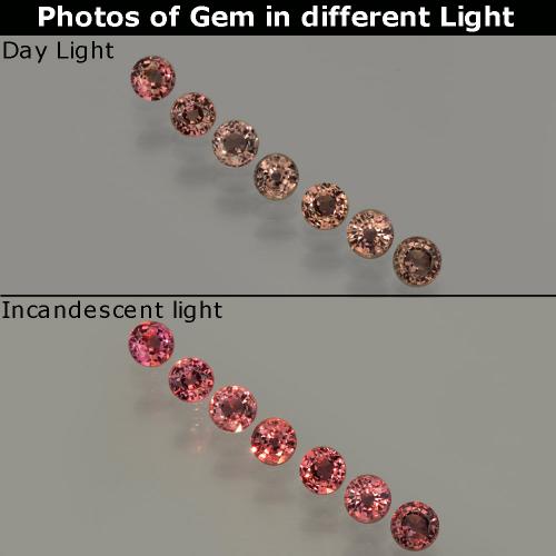 Marrón medio Zafiro con Cambio de Color Gema - 0.3ct Faceta Redonda (ID: 401840)