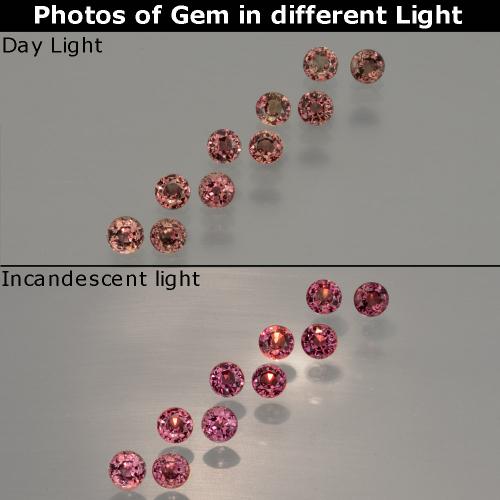 Marrón nuez Zafiro con Cambio de Color Gema - 0.2ct Faceta Redonda (ID: 401848)