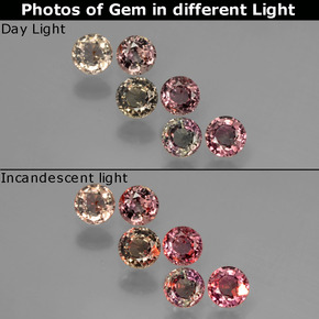1.67 ct Multicolor Color-Change Sapphire Gemstone, Color-Change Sapphire Gem in Round Facet Shape for Sale.