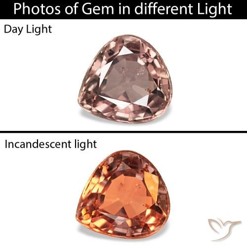 0.18 ct Brown Color-Change Sapphire Gemstone, Color-Change Sapphire Gem in Pear Facet Shape for Sale.