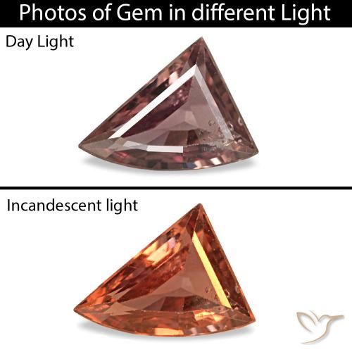 0.21 ct Brown Color-Change Sapphire Gemstone, Color-Change Sapphire Gem in Fancy Cut Shape for Sale.