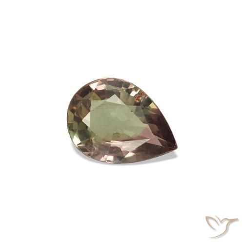 0.22 ct Brown Color-Change Sapphire Stone, Natural Color-Change Sapphire in Pear Facet Shape for Sale