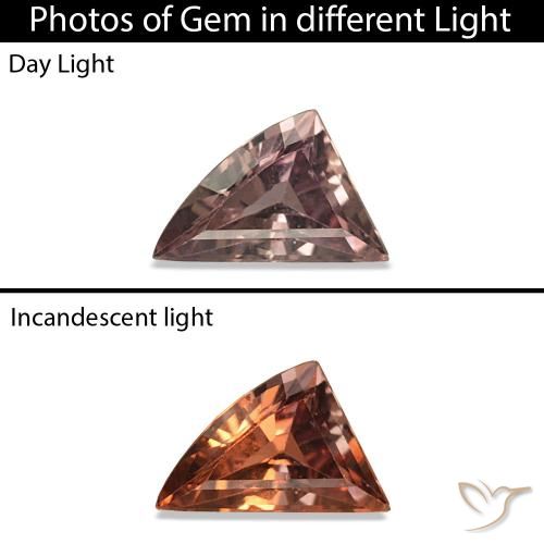 0.24 ct Brown Color-Change Sapphire Gemstone, Color-Change Sapphire Gem in Fancy Cut Shape for Sale.