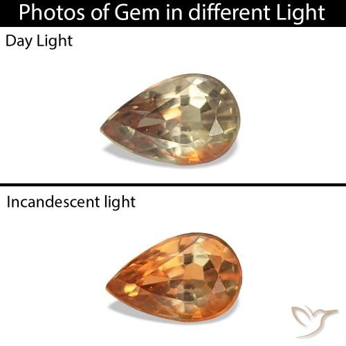 0.12ct Brownish Yellow Color-Change Sapphire, Pear Shape, VVS
