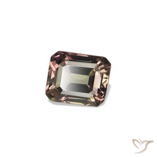 0.34 ct Brown Color-Change Sapphire Stone, Natural Color-Change Sapphire in Octagon Step Cut Shape for Sale
