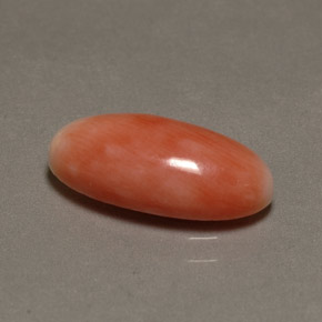 3.10 ct Pink Coral Gemstone, Coral Gem in Oval Cabochon Shape for Sale.