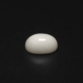 2.49 ct White Coral Gemstone, Coral Gem in Oval Cabochon Shape for Sale.