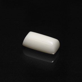 2.76 ct White Coral Gemstone, Coral Gem in Baguette Cabochon Shape for Sale.