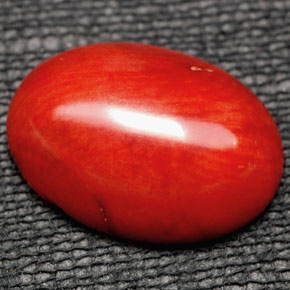 9.84 ct Orange Coral Stone, Natural Coral in Oval Cabochon Shape for Sale