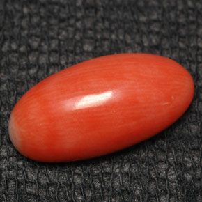 2.83 ct Pink Coral Gemstone, Coral Gem in Oval Cabochon Shape for Sale.