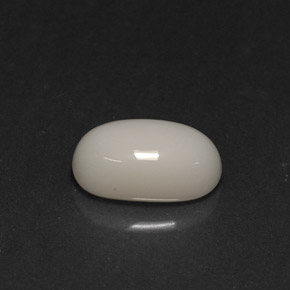 2.78 ct White Coral Gemstone, Coral Gem in Oval Cabochon Shape for Sale.