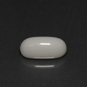 2.73 ct White Coral Gemstone, Coral Gem in Oval Cabochon Shape for Sale.