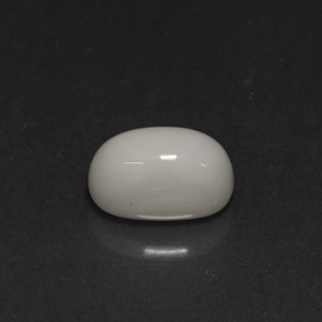 2.67 ct White Coral Gemstone, Coral Gem in Oval Cabochon Shape for Sale.