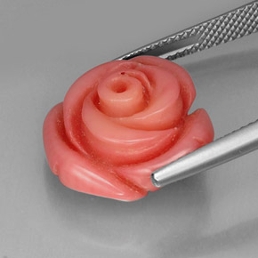 Coral Gemstone in 16.8 x 16.7 mm Size for Sale, Coral Stone in Salmon Color