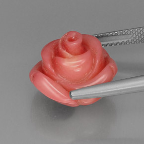 Coral Gemstone in 14.8 x 13.8 mm Size for Sale, Coral Stone in Salmon Color