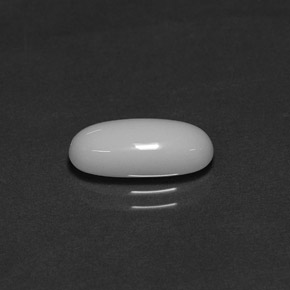 2.29 ct White Coral Stone, Natural Coral in Oval Cabochon Shape for Sale