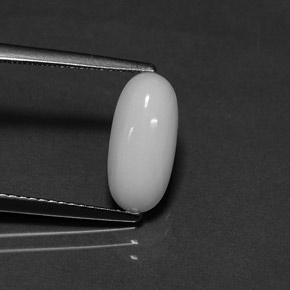 1.82 ct White Coral Gemstone, Coral Gem in Oval Cabochon Shape for Sale.