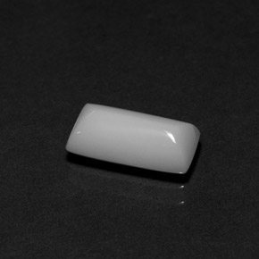 1.88 ct White Coral Stone, Natural Coral in Baguette Cabochon Shape for Sale