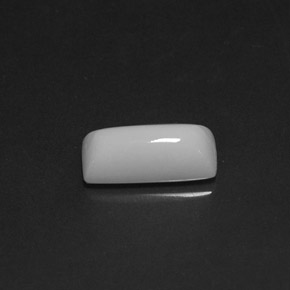 1.92 ct White Coral Gemstone, Coral Gem in Baguette Cabochon Shape for Sale.