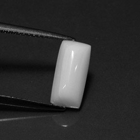 1.92 ct White Coral Stone, Natural Coral in Baguette Cabochon Shape for Sale